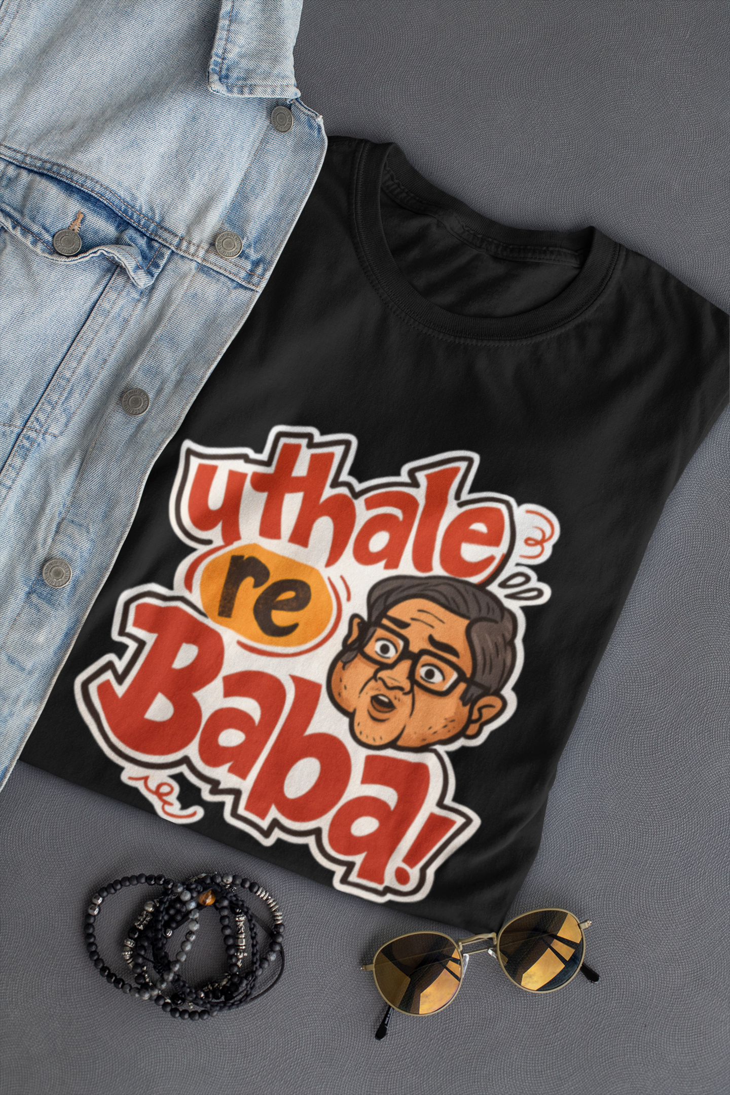 Uthale Re Baba Funny Meme T-Shirt – Cult Classic Bollywood Dialogue Tee