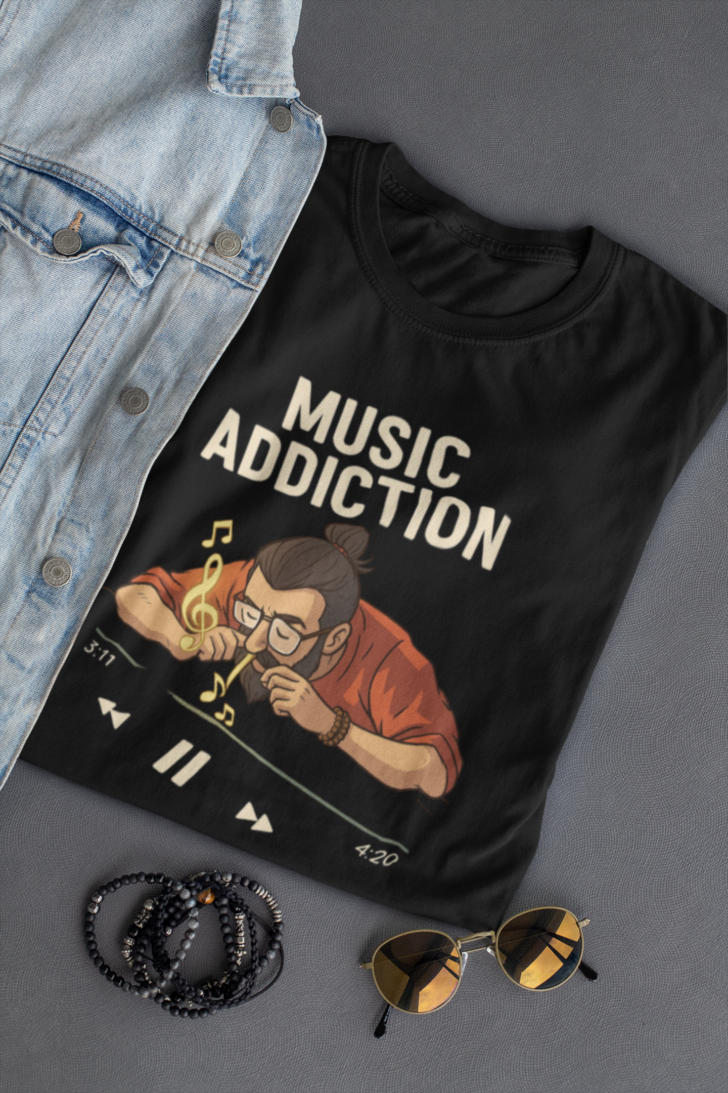Music Addiction Graphic Tee