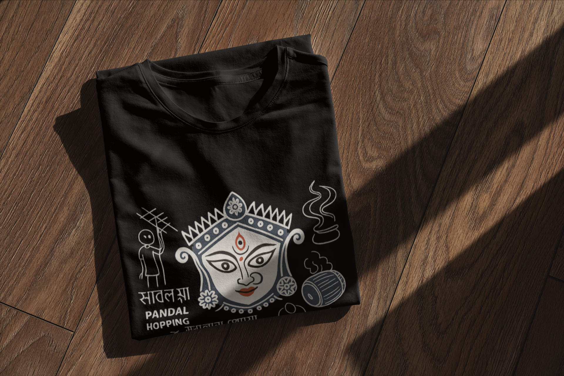 Pandal Hopping Tee – Durga Puja Essentials in One Look