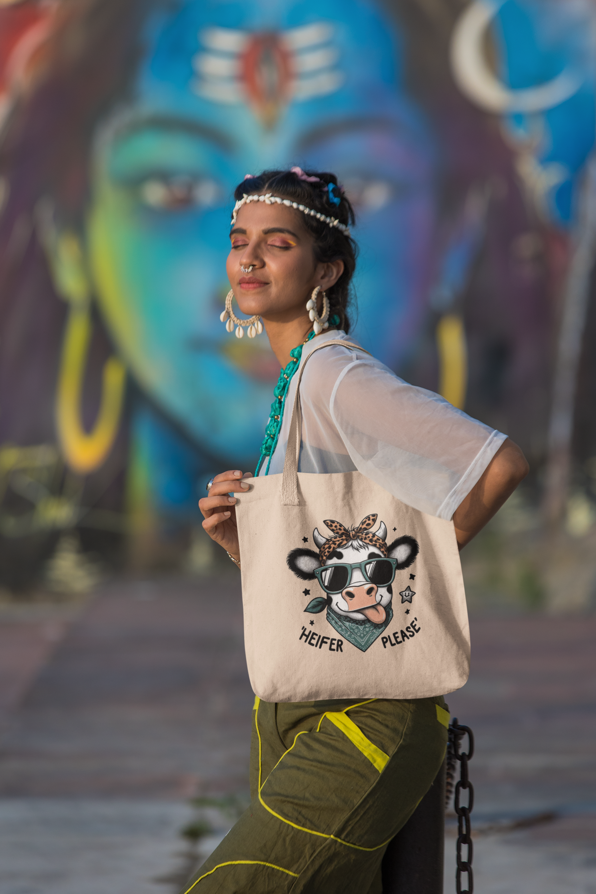 “Heifer Please” Quirky Graphic Tote Bag – 100% Cotton