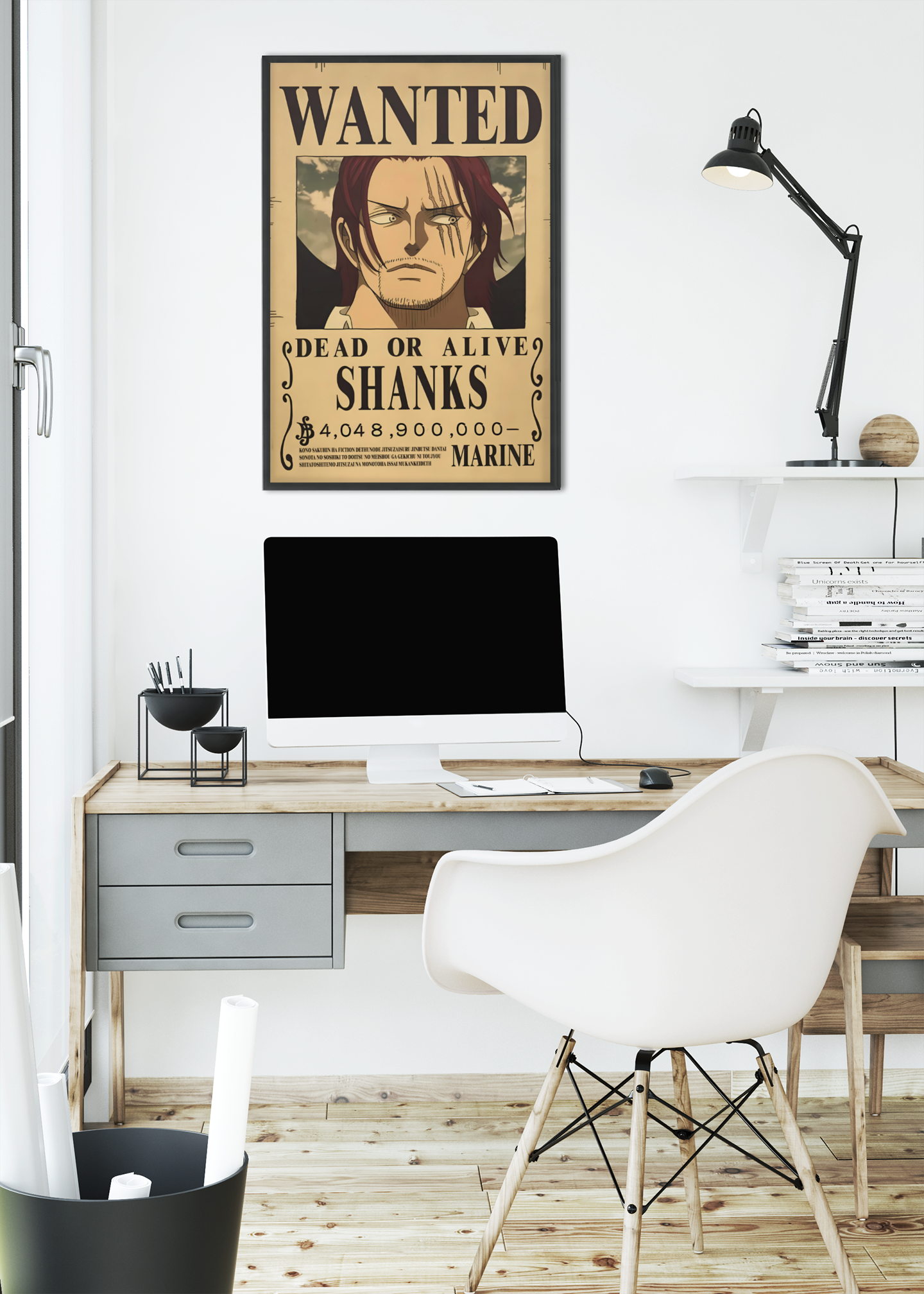 Shanks Wanted Poster Acrylic Wall Art A3 Framed