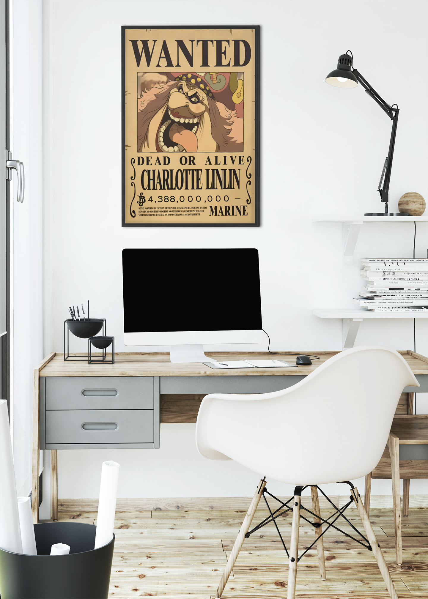 Charlotte Linlin Wanted Poster Acrylic Wall Art A3 Framed