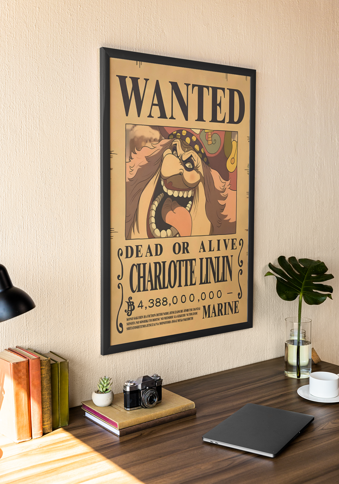 Charlotte Linlin Wanted Poster Acrylic Wall Art A3 Framed