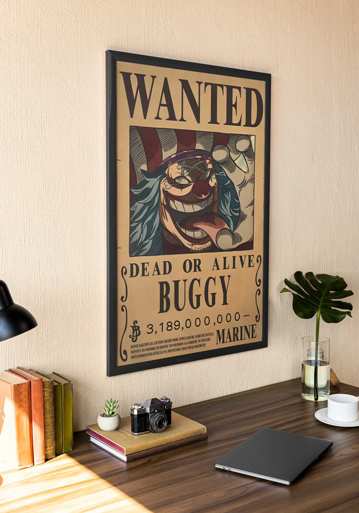 Buggy Wanted Poster Acrylic Wall Art A3 Framed