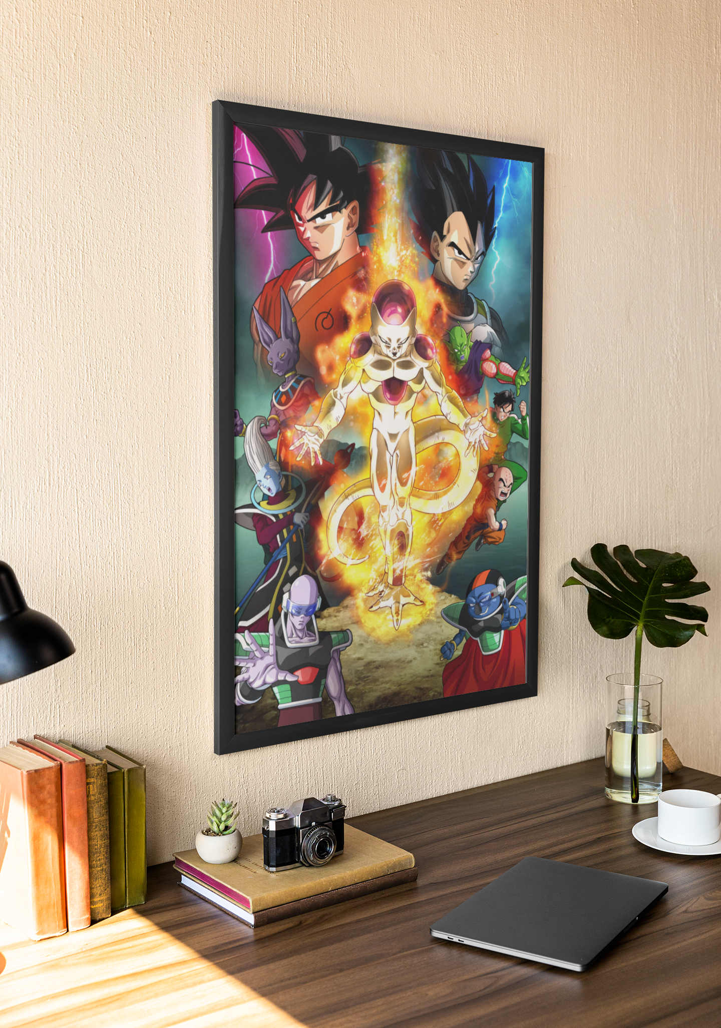 Dragon Ball Anime Characters Acrylic Wall Art A3 Black Frame