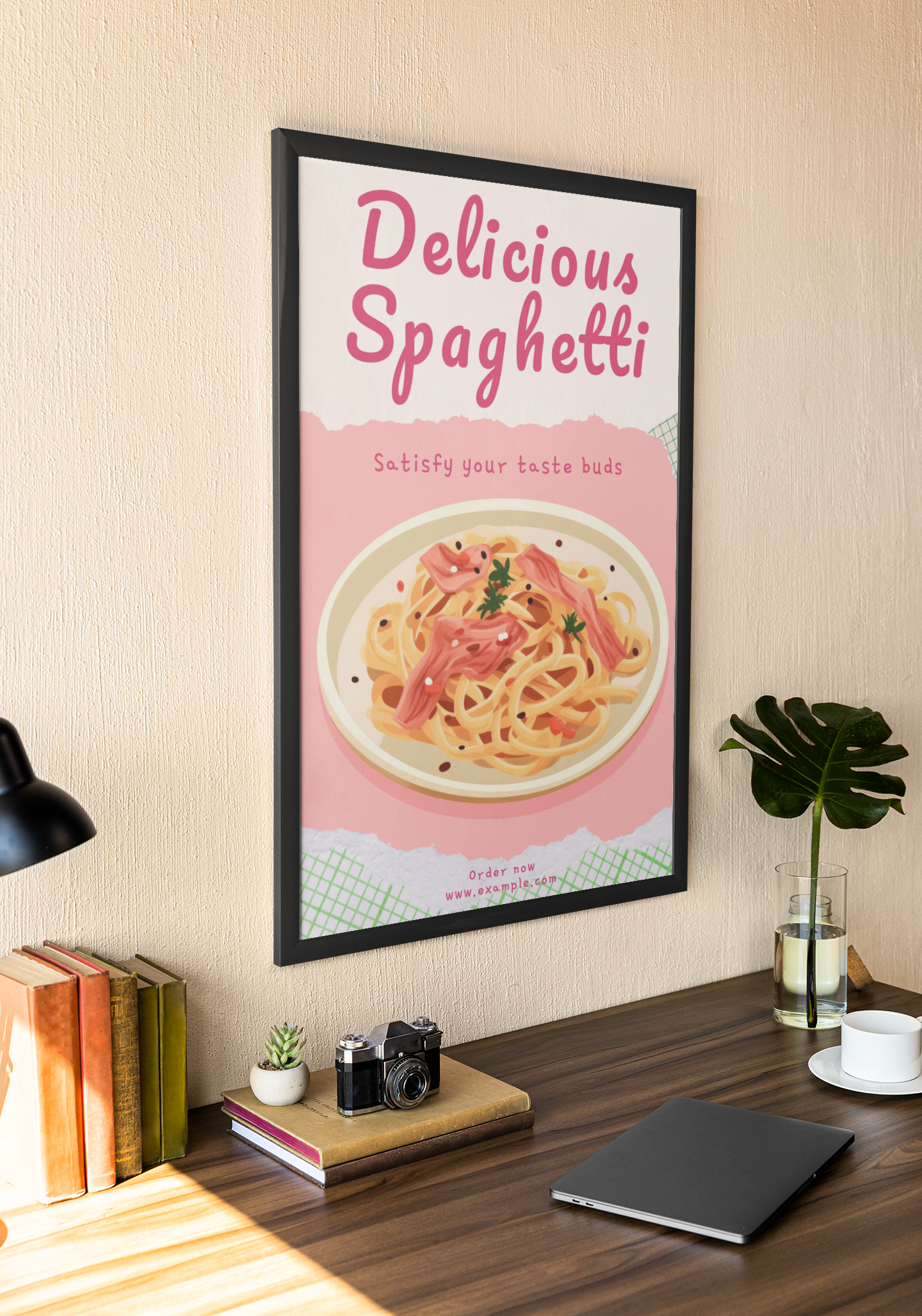 Spaghetti Pasta Poster Italian Food Restaurant Wall Art