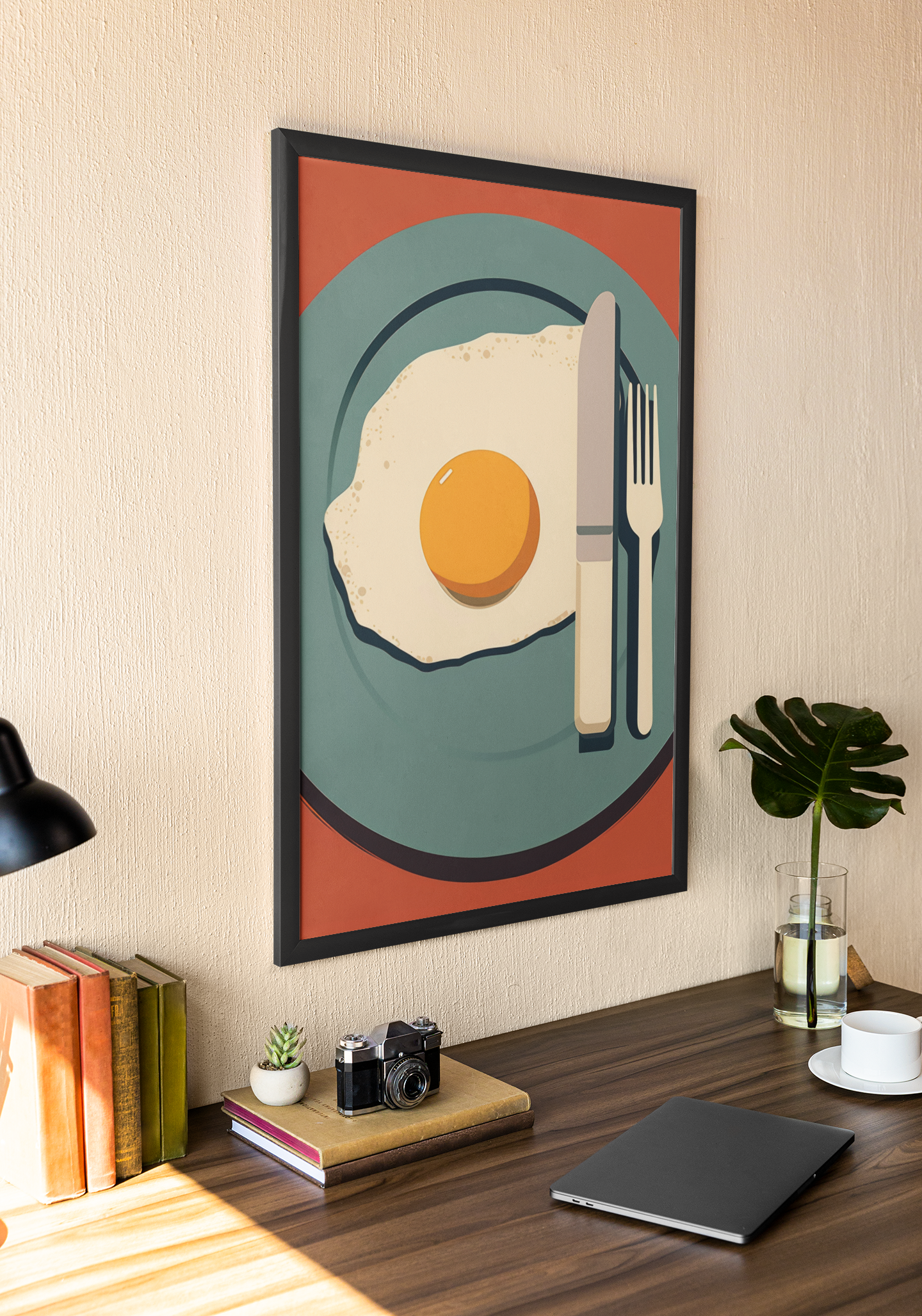 Fried Egg Breakfast Poster Kitchen Restaurant Wall Art
