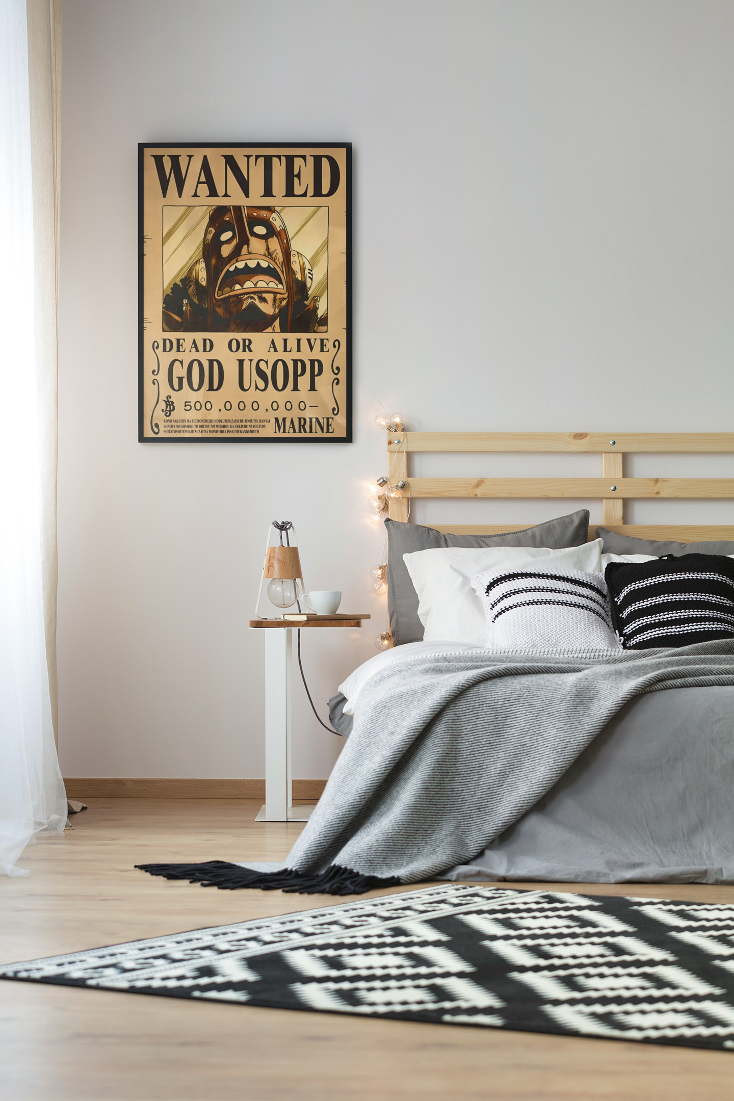 God Usopp Wanted Poster Acrylic Wall Art A3 Framed