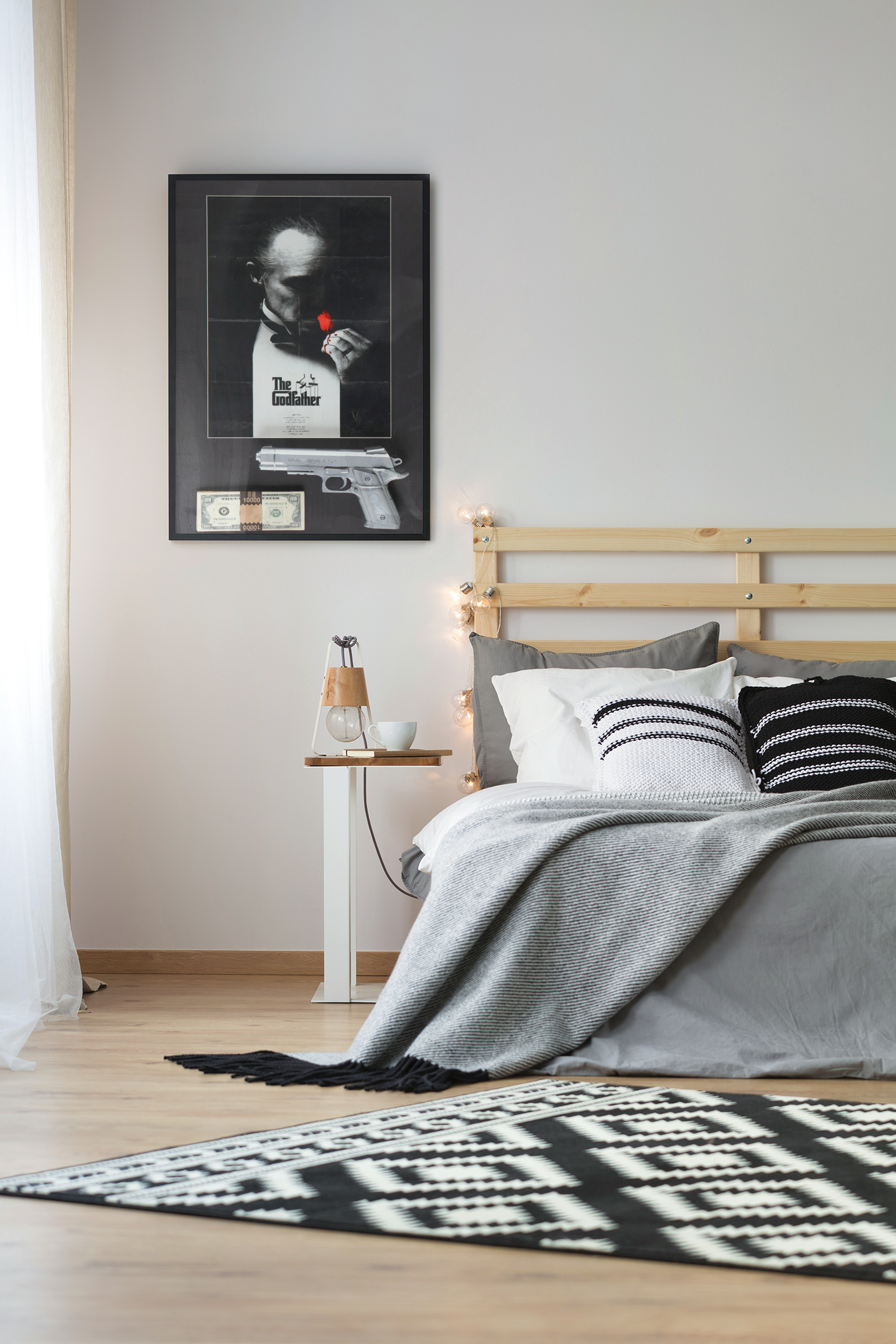 Godfather Movie Inspired Acrylic Wall Art A3 Black Frame