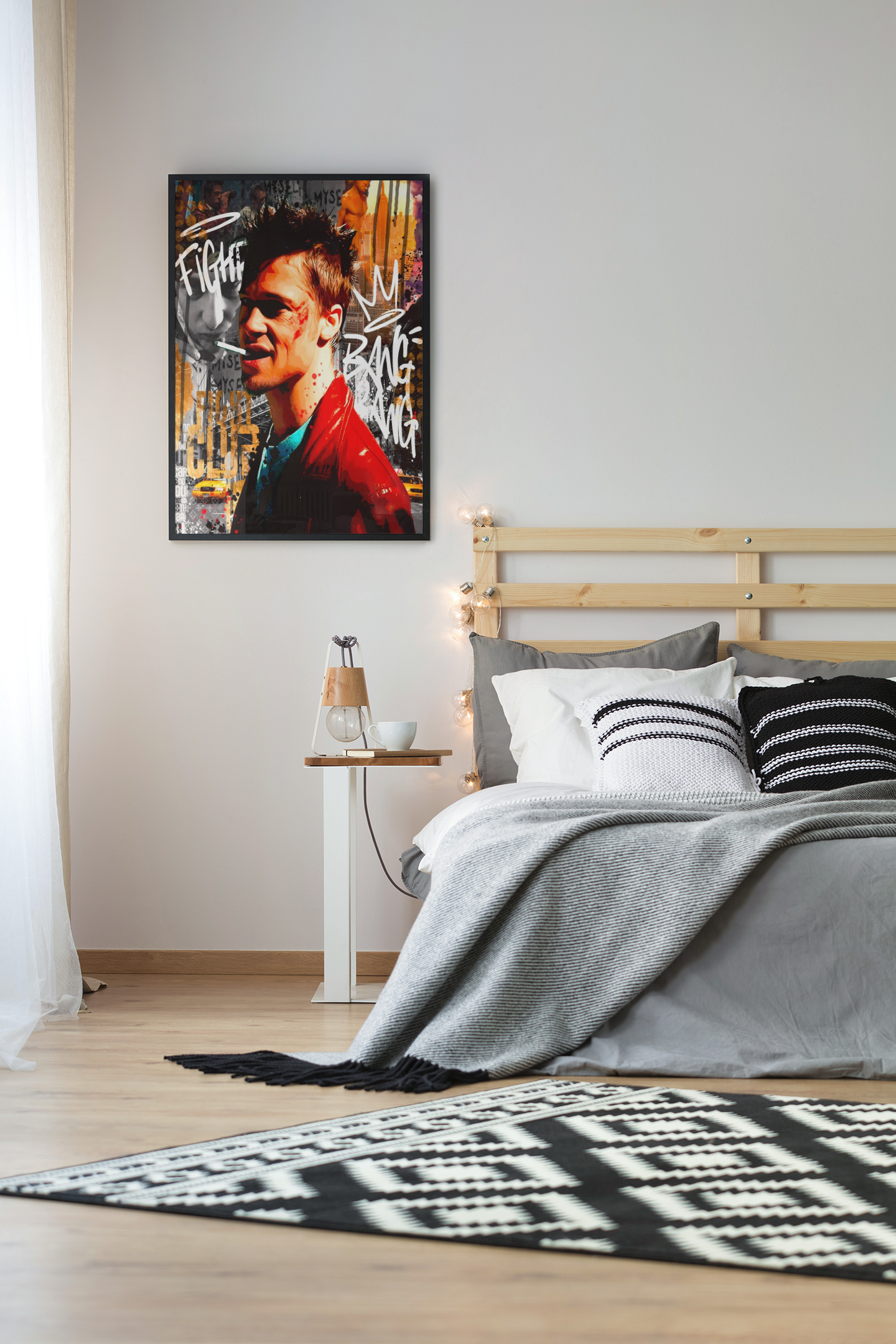 Fight Club Inspired Acrylic Wall Art A3 Black Frame Poster