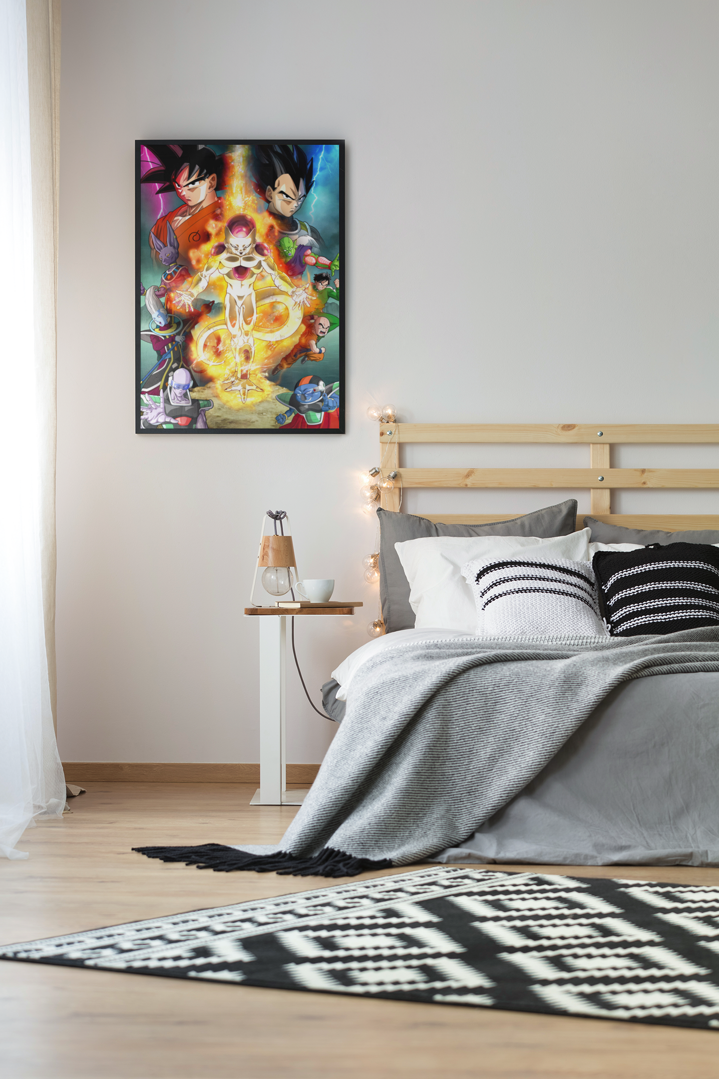 Dragon Ball Anime Characters Acrylic Wall Art A3 Black Frame