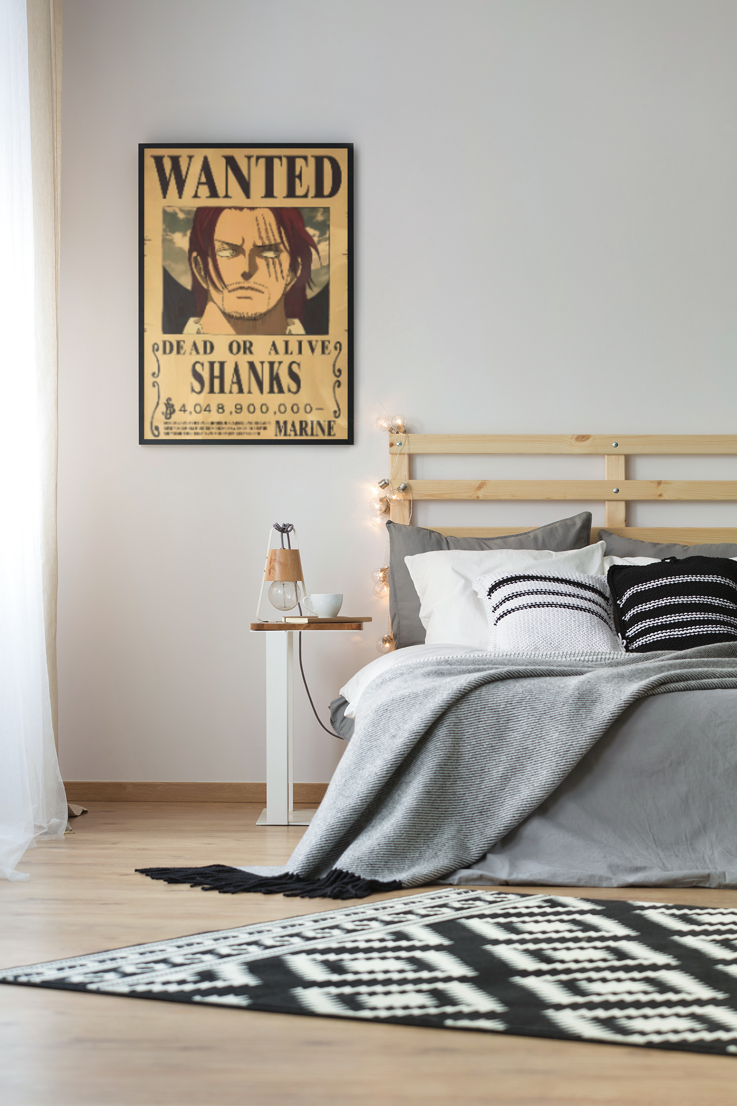 Shanks Wanted Poster Acrylic Wall Art A3 Framed