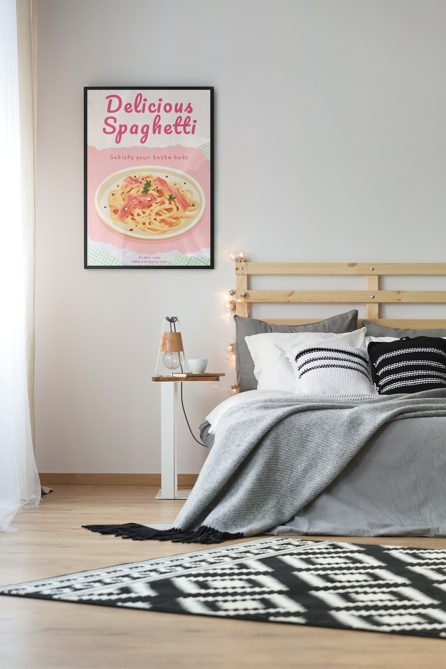 Spaghetti Pasta Poster Italian Food Restaurant Wall Art