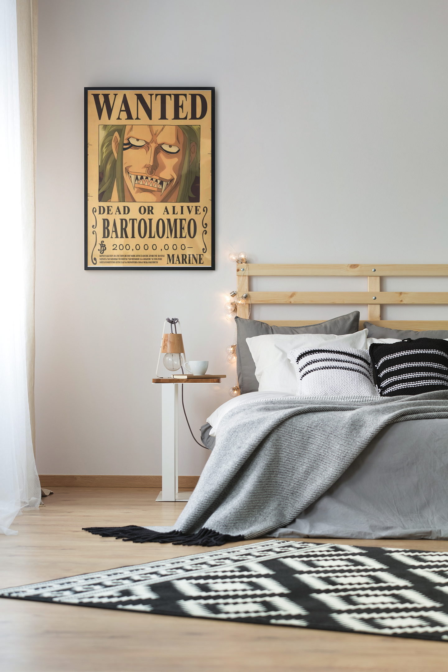 Bartolomeo Wanted Poster Acrylic Wall Art A3 Framed