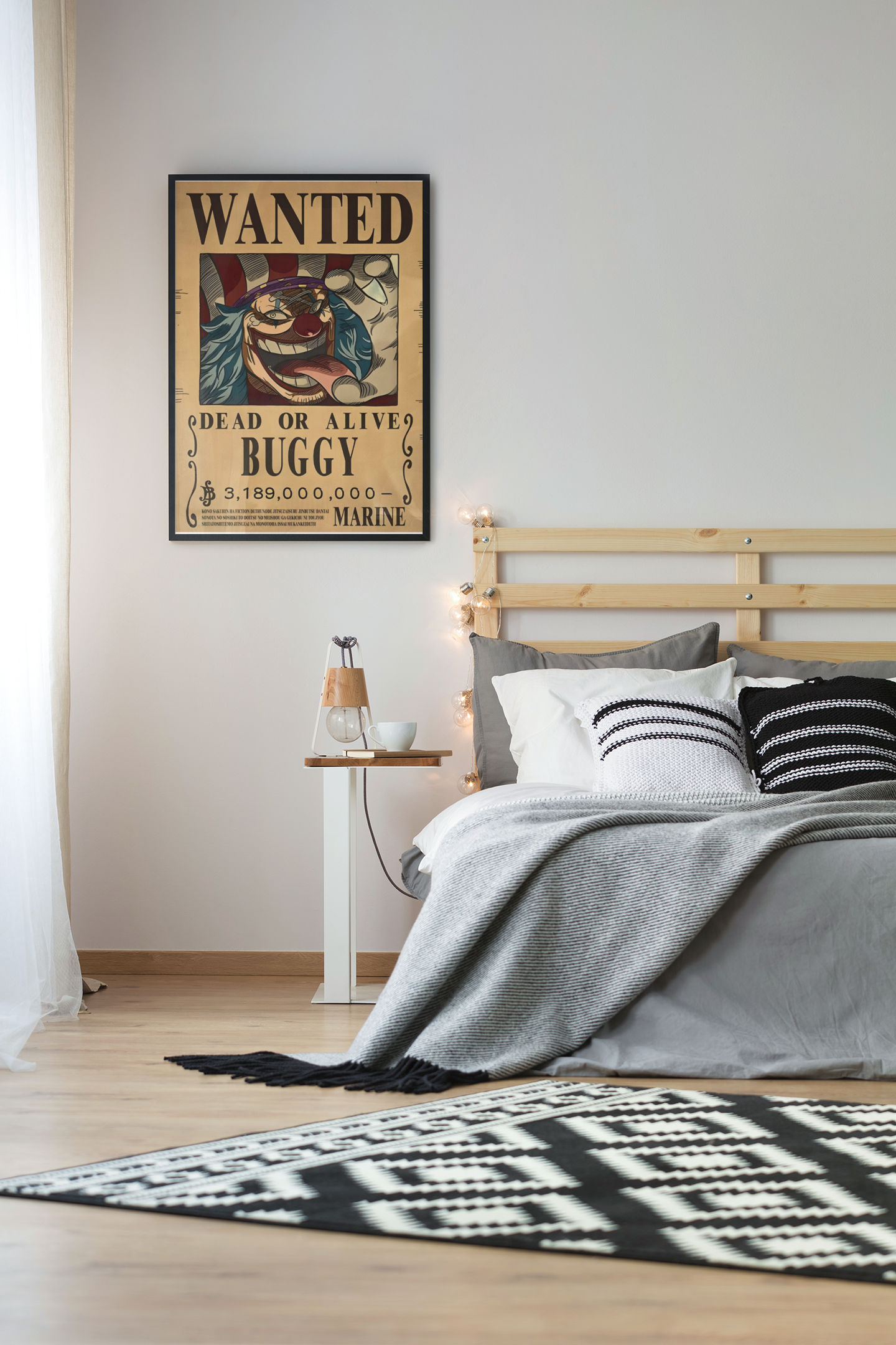 Buggy Wanted Poster Acrylic Wall Art A3 Framed