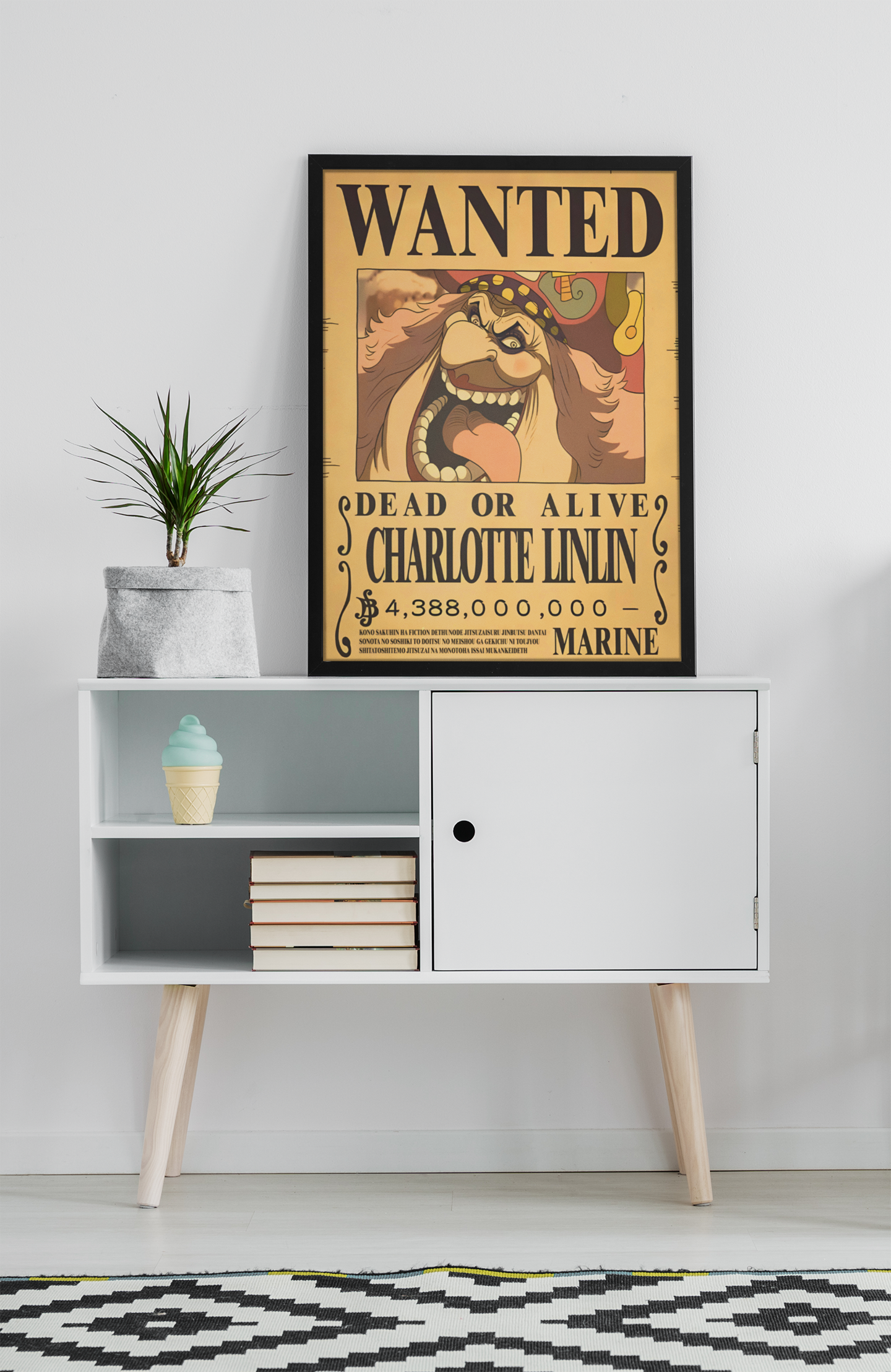 Charlotte Linlin Wanted Poster Acrylic Wall Art A3 Framed