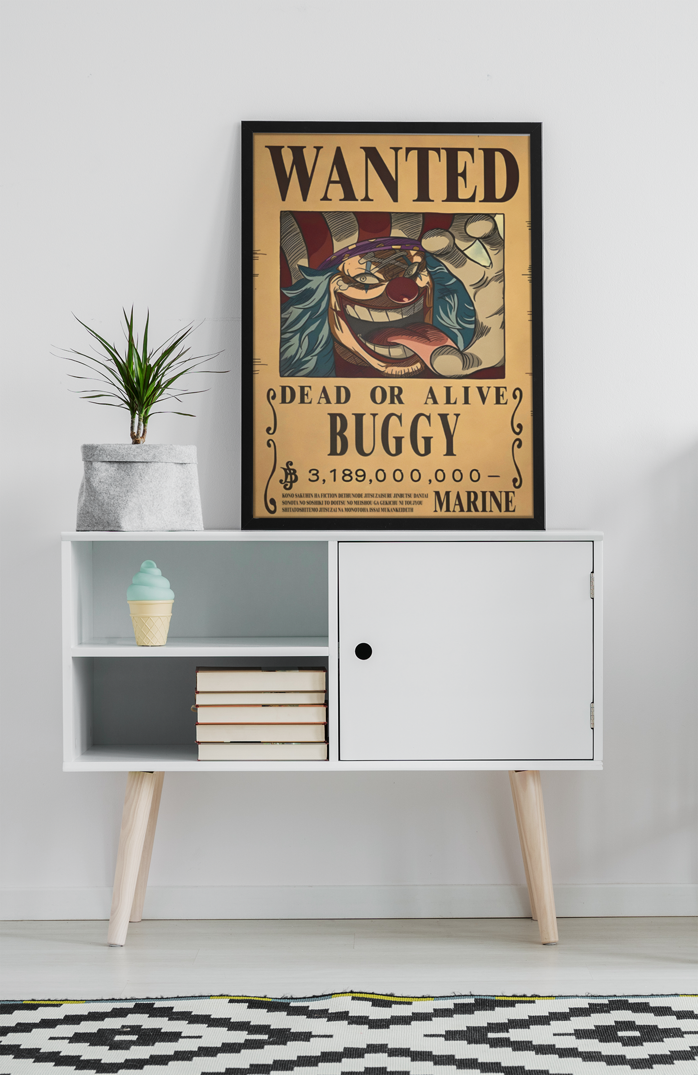 Buggy Wanted Poster Acrylic Wall Art A3 Framed