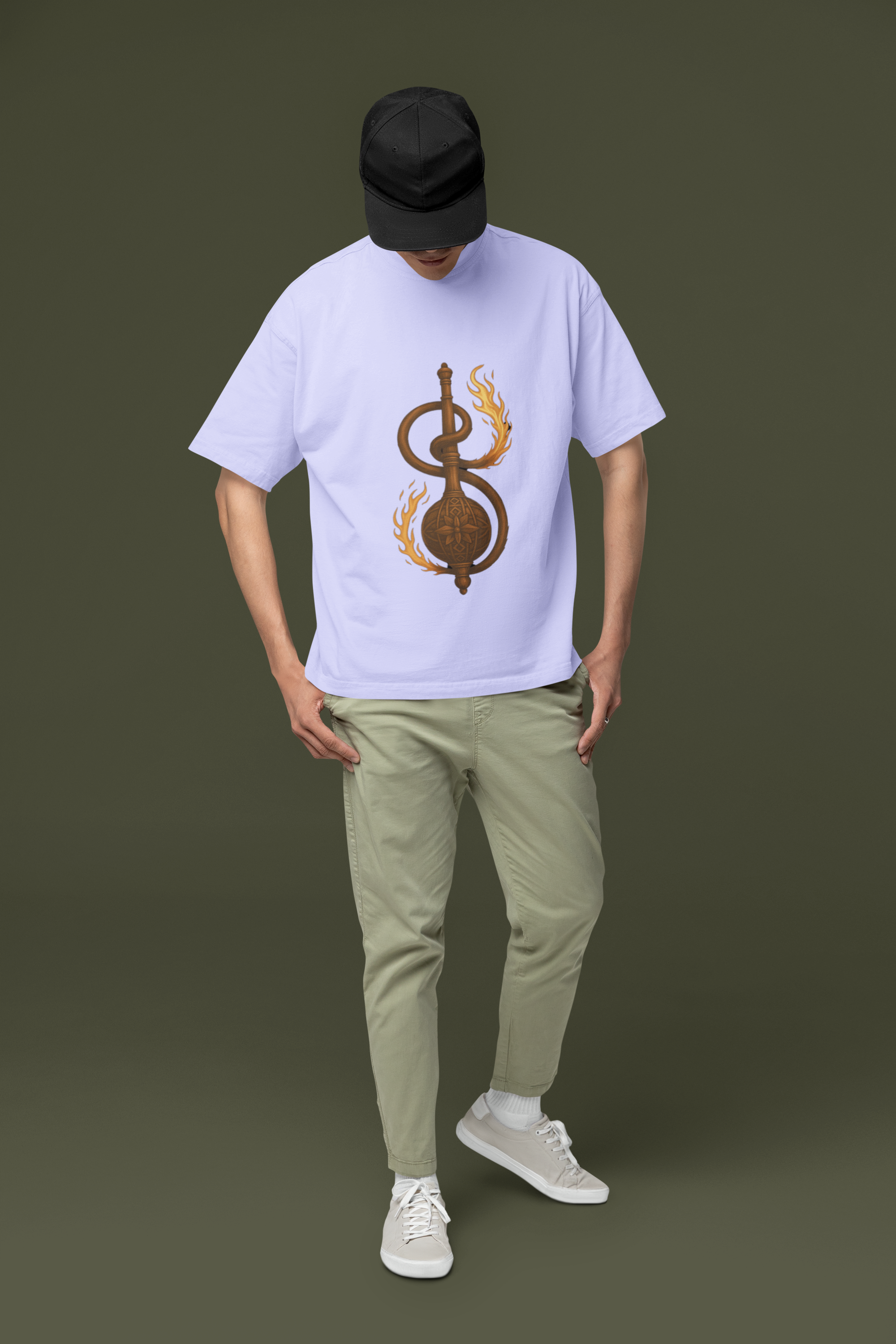 Sacred Power "हनुमान" Oversized Graphic Tee