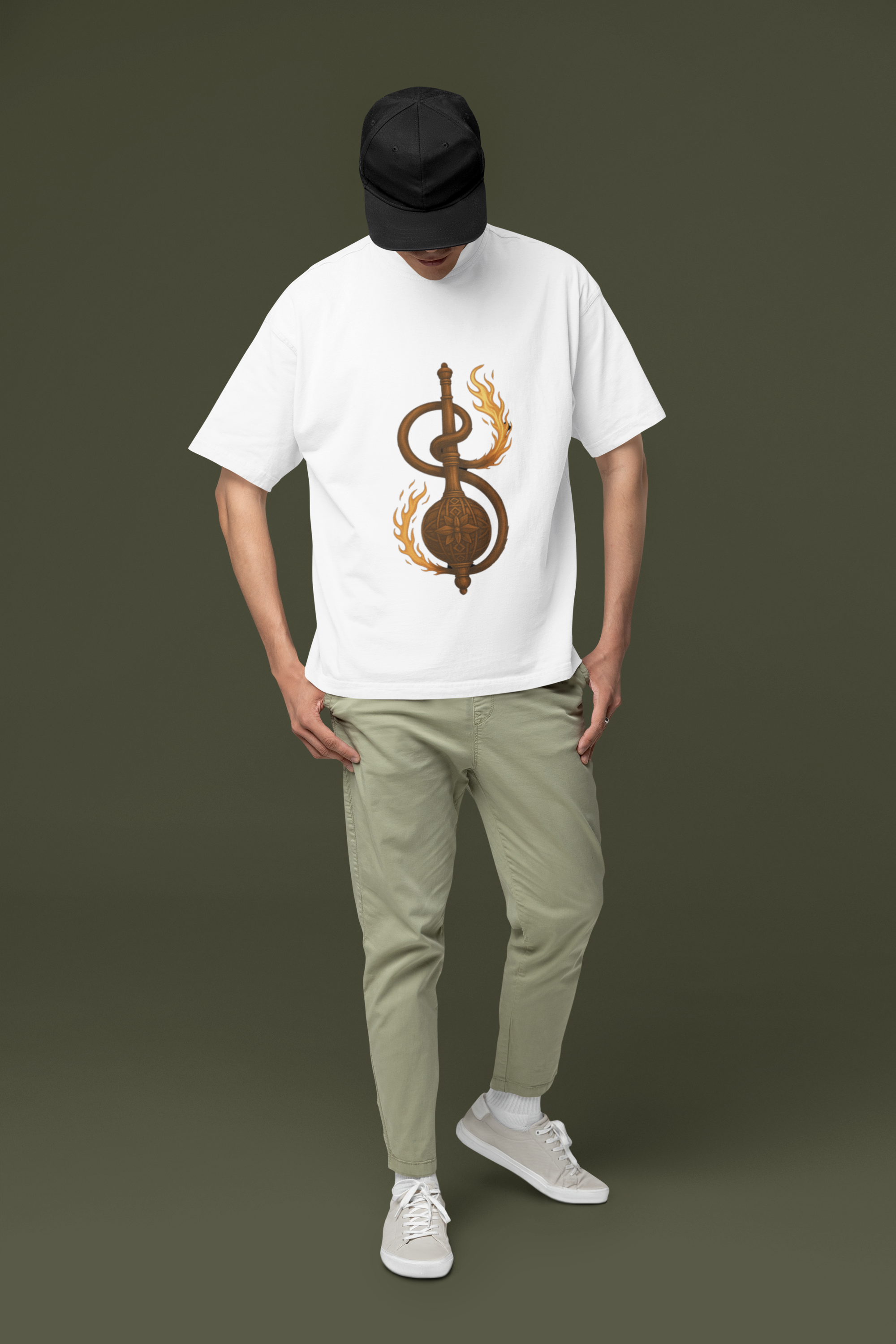 Sacred Power "हनुमान" Oversized Graphic Tee