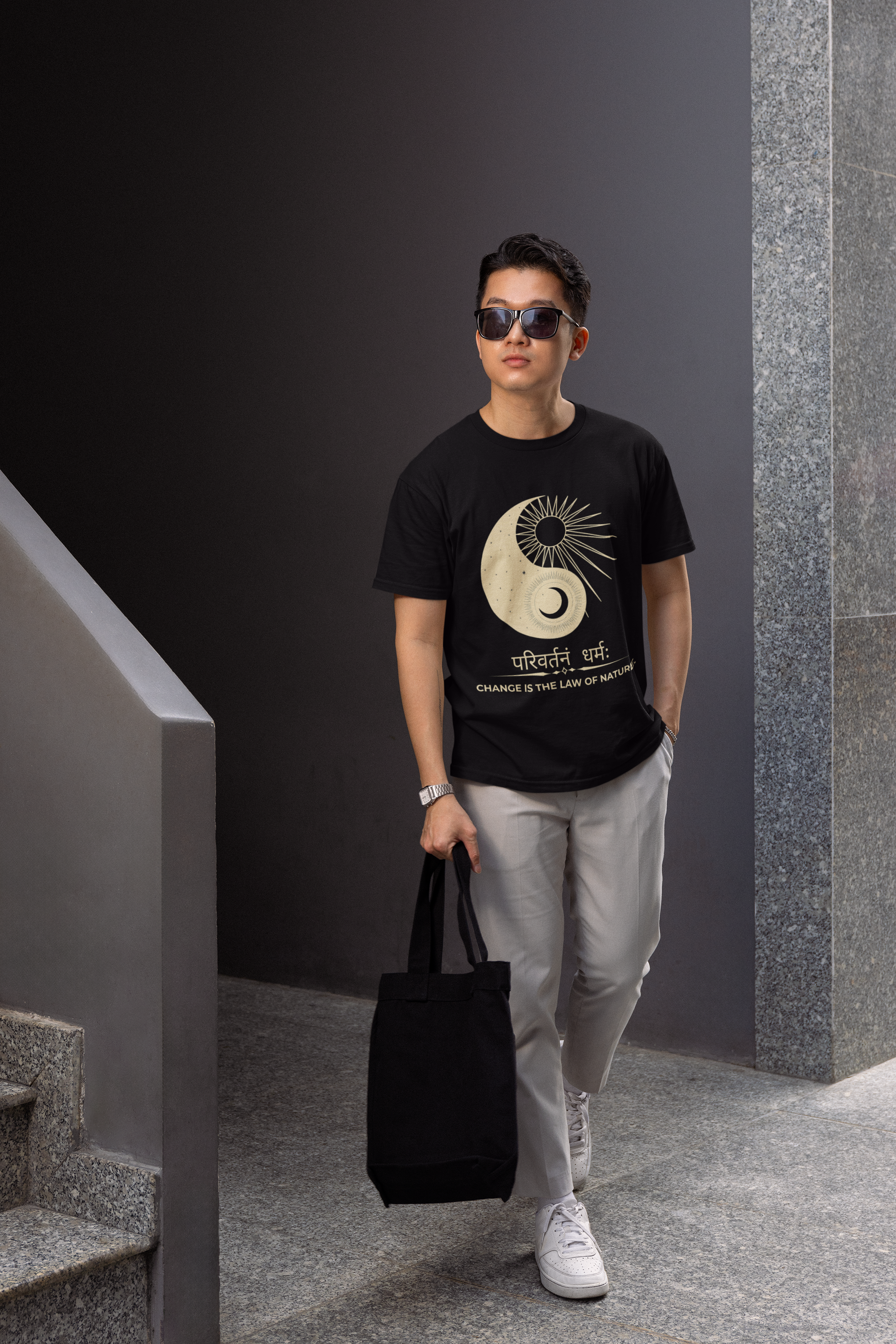 Change is the Law – Yin Yang Inspired Unisex T-Shirt