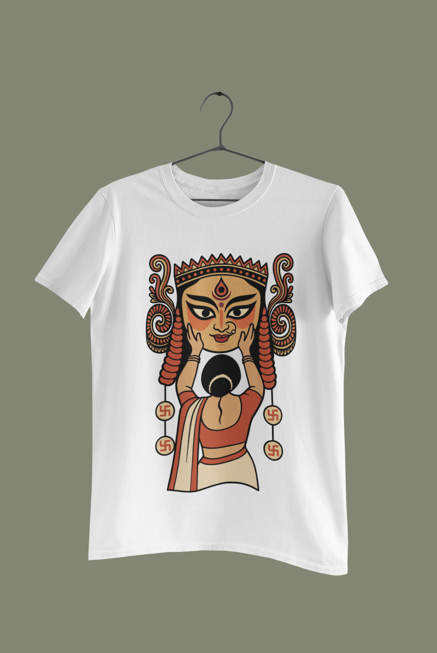 Maa Durga Mirror Art Tee